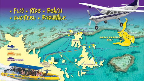 Scenic Flight - Great Barrier Reef, Heart Reef, Whitehaven Beach & Hill Inlet! - Accommodation Batemans Bay 0